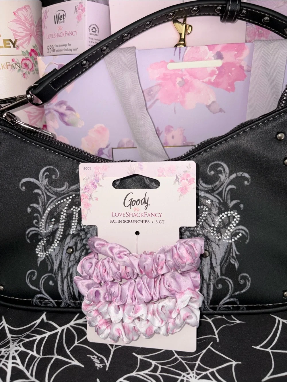 LoveShackFancy X Goody happy thoughts hibiscus scrunchies set